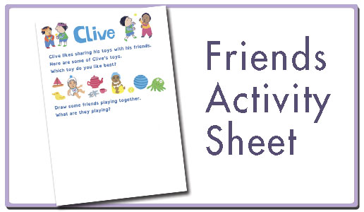 Friends activity sheet button